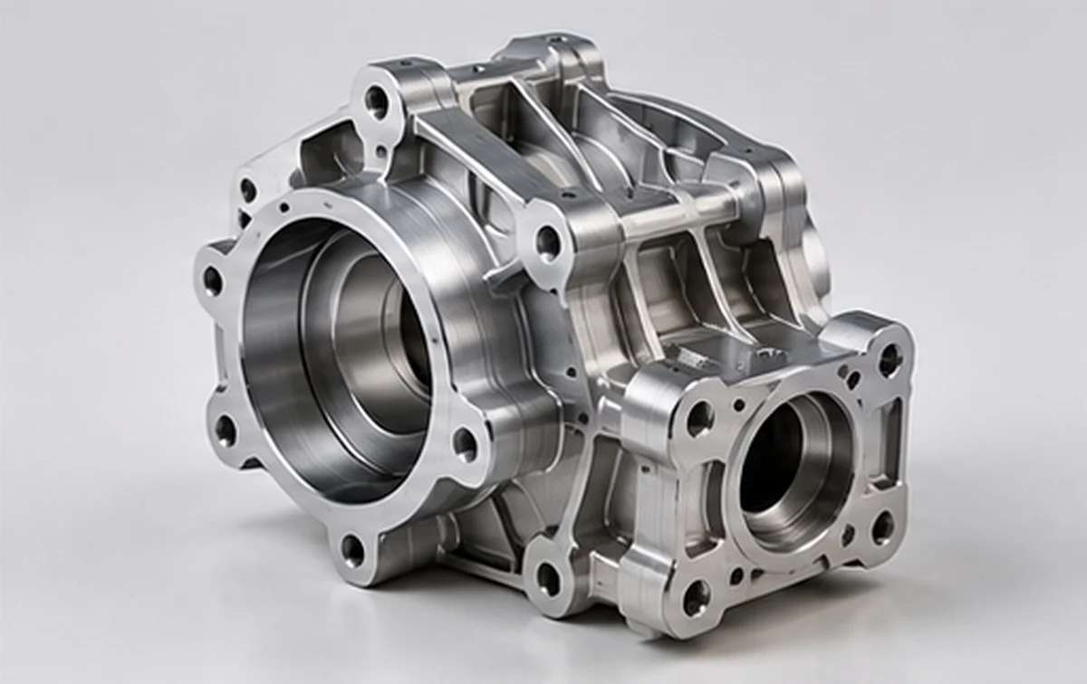 Illustrative machined automotive housing