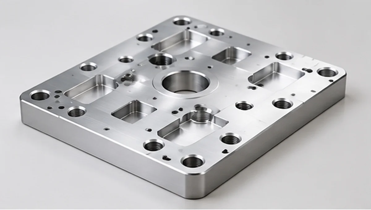 Illustrative precision-machined industrial mounting plate